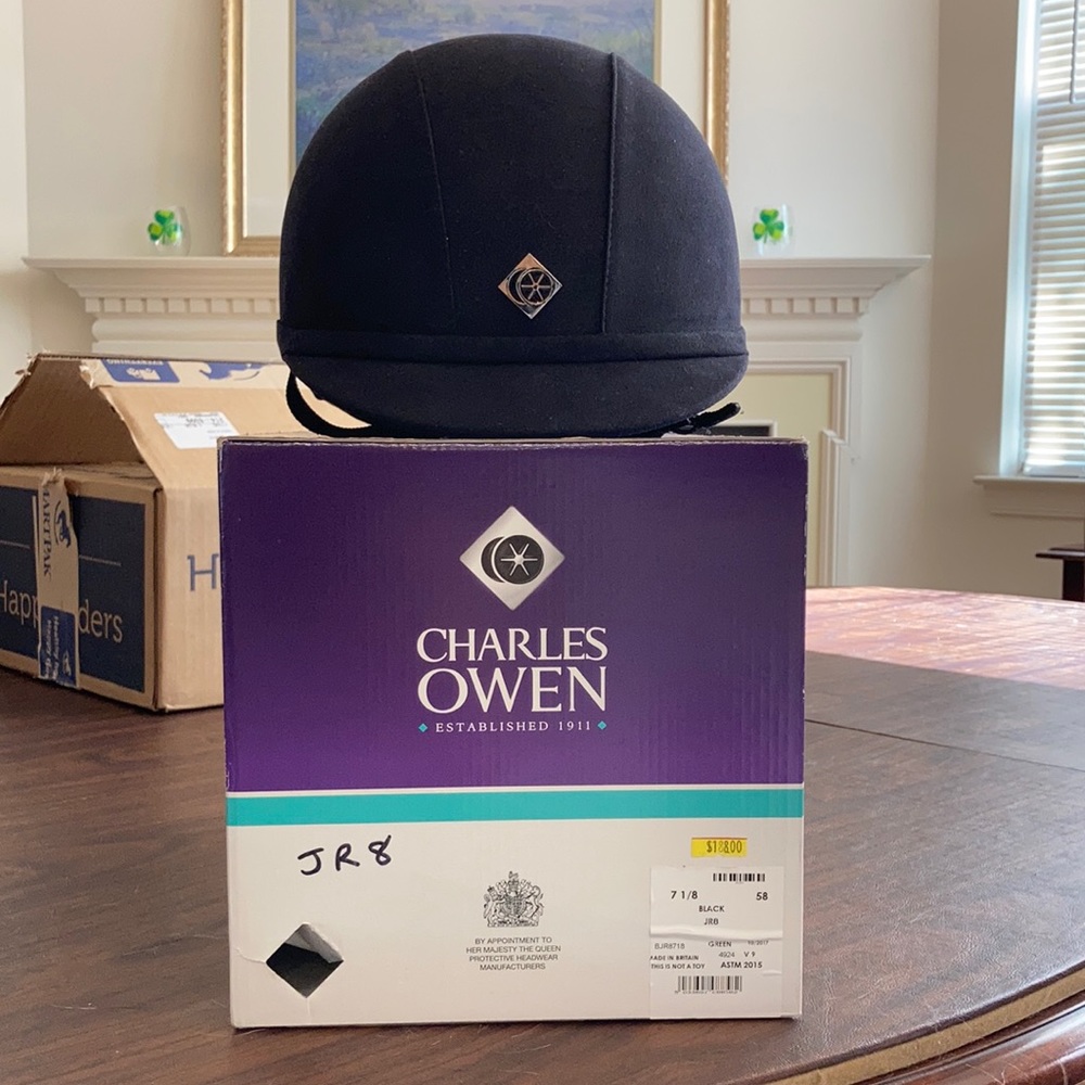 NEW Charles Owen JR8 riding helmet Size 7 1/8